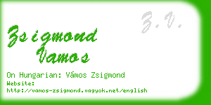zsigmond vamos business card