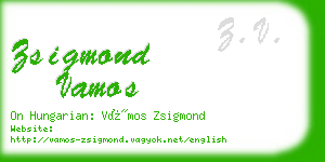 zsigmond vamos business card